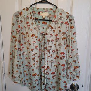 Anthropologie Moulinette Soeurs Rare Toadstool Mushroom Blouse